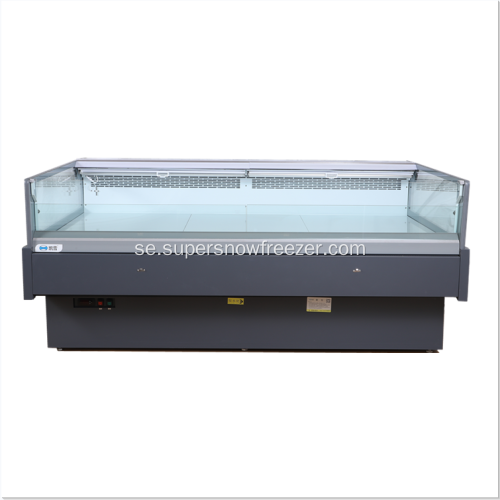 Square Glass Top Open Commercial Fresh Chiller